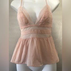 Honey Punch Pale Pink Peplum Tank